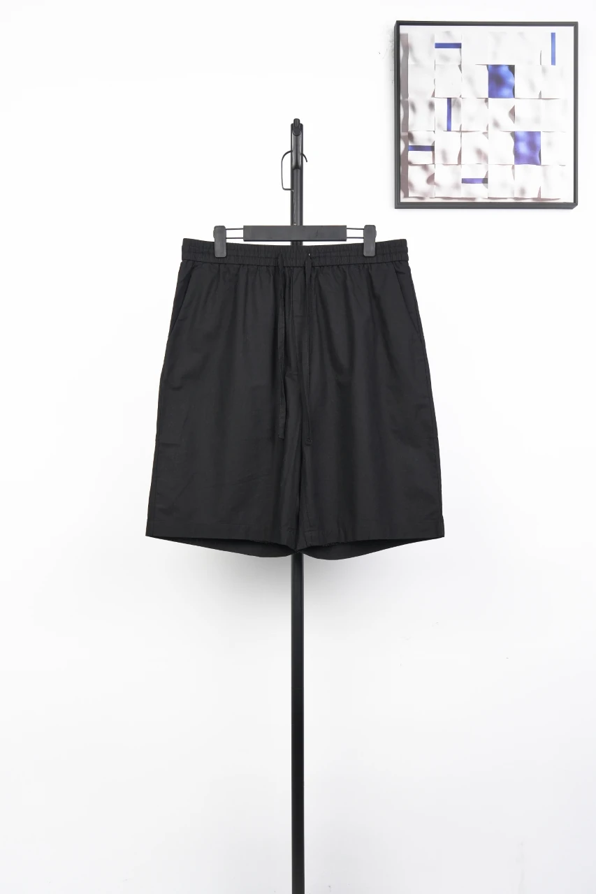 Loro Piana Black Linen-Blend Drawstring Shorts product photo from LabelPicks
