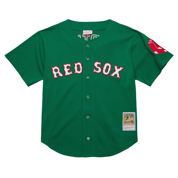 David Ortiz Boston Red Sox Youth Cooperstown Collection Mesh Batting Practice Jersey - Green