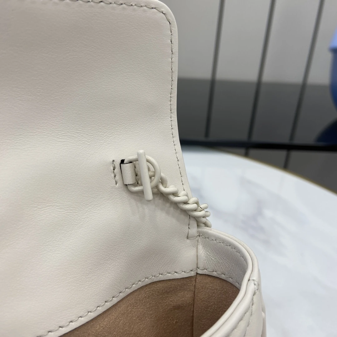 Gucci White Marmont GG Supreme Canvas Shoulder Bag product photo from LabelPicks