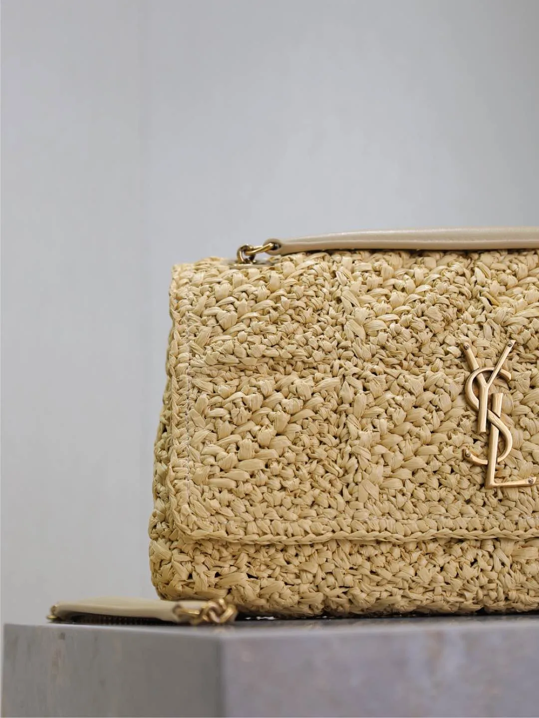 Saint Laurent Straw Woven Jamie Shoulder Bag product photo from LabelPicks