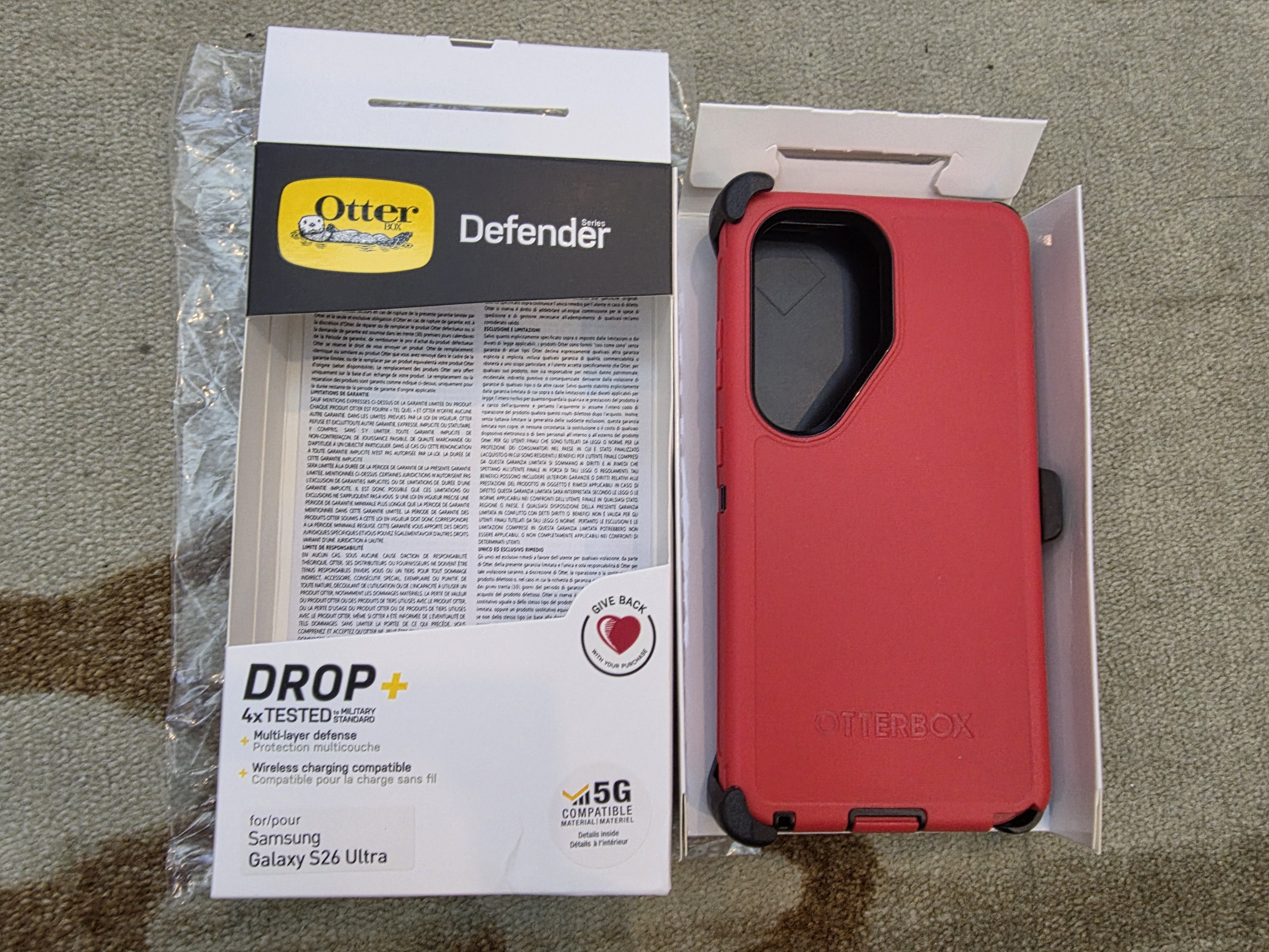 Samsung S26 Ultra 5G / S26Ultra Otterbox Defender Case Red (0886) - GreshamTech