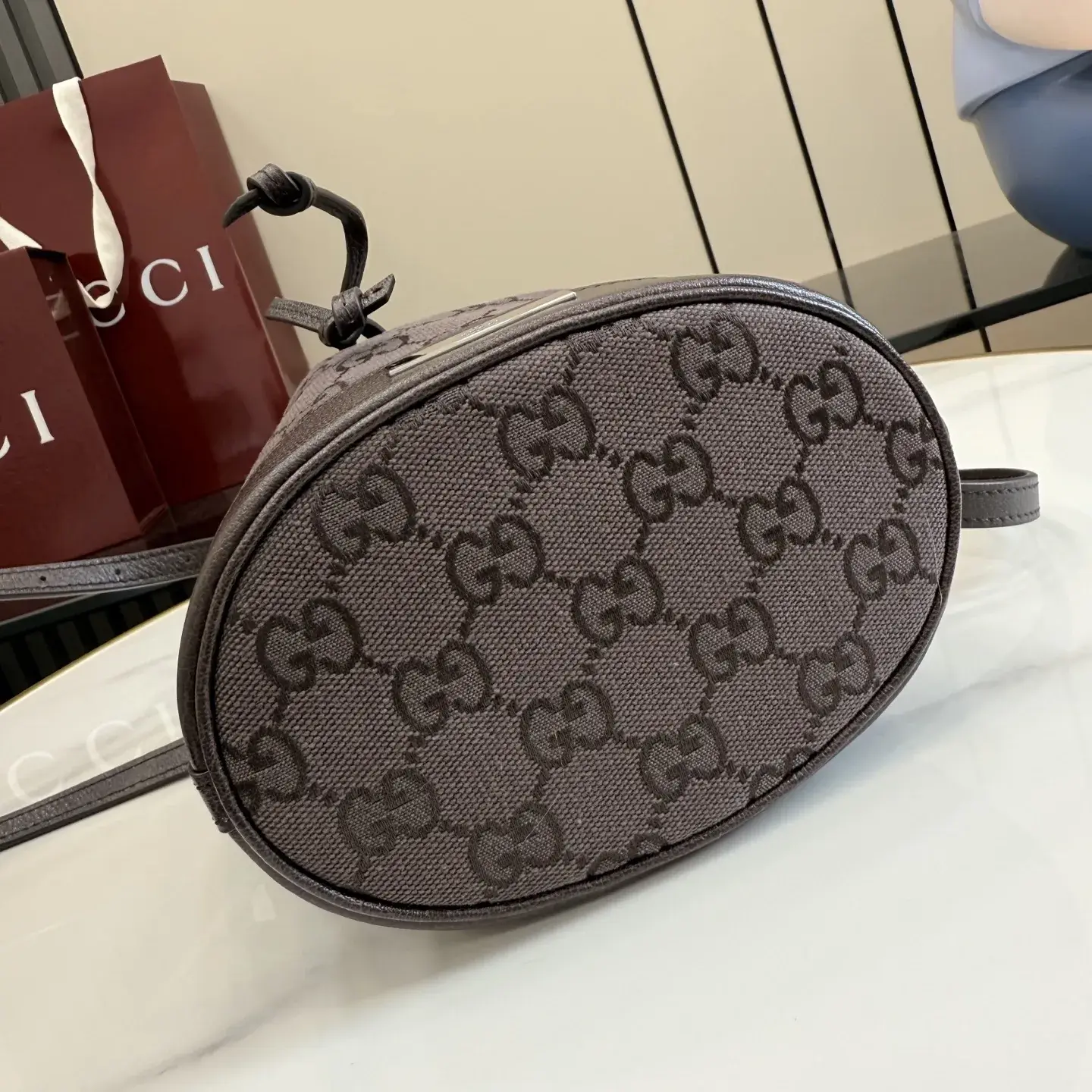 Gucci Generation Brown Canvas and Leather Bucket Bag product photo from LabelPicks