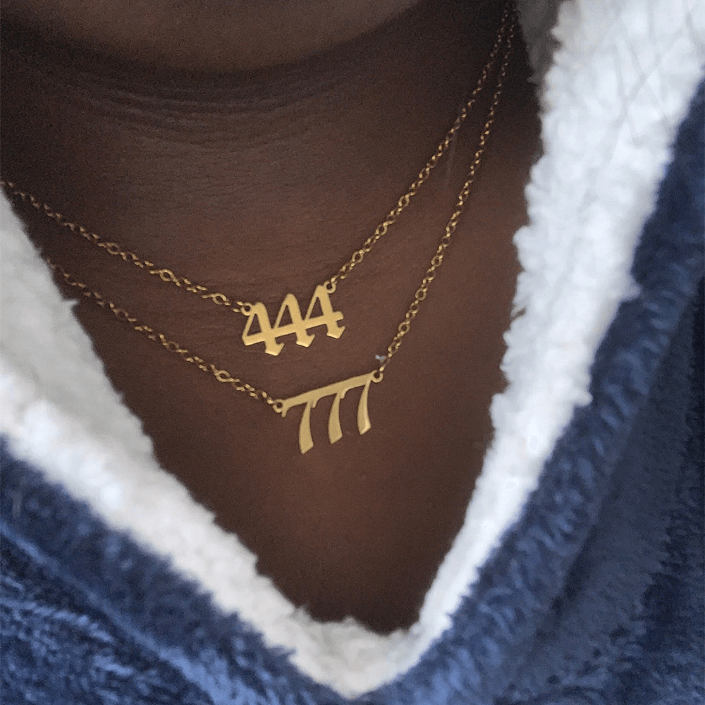 Angel Number Necklace 111-999 with 18K Gold Plated