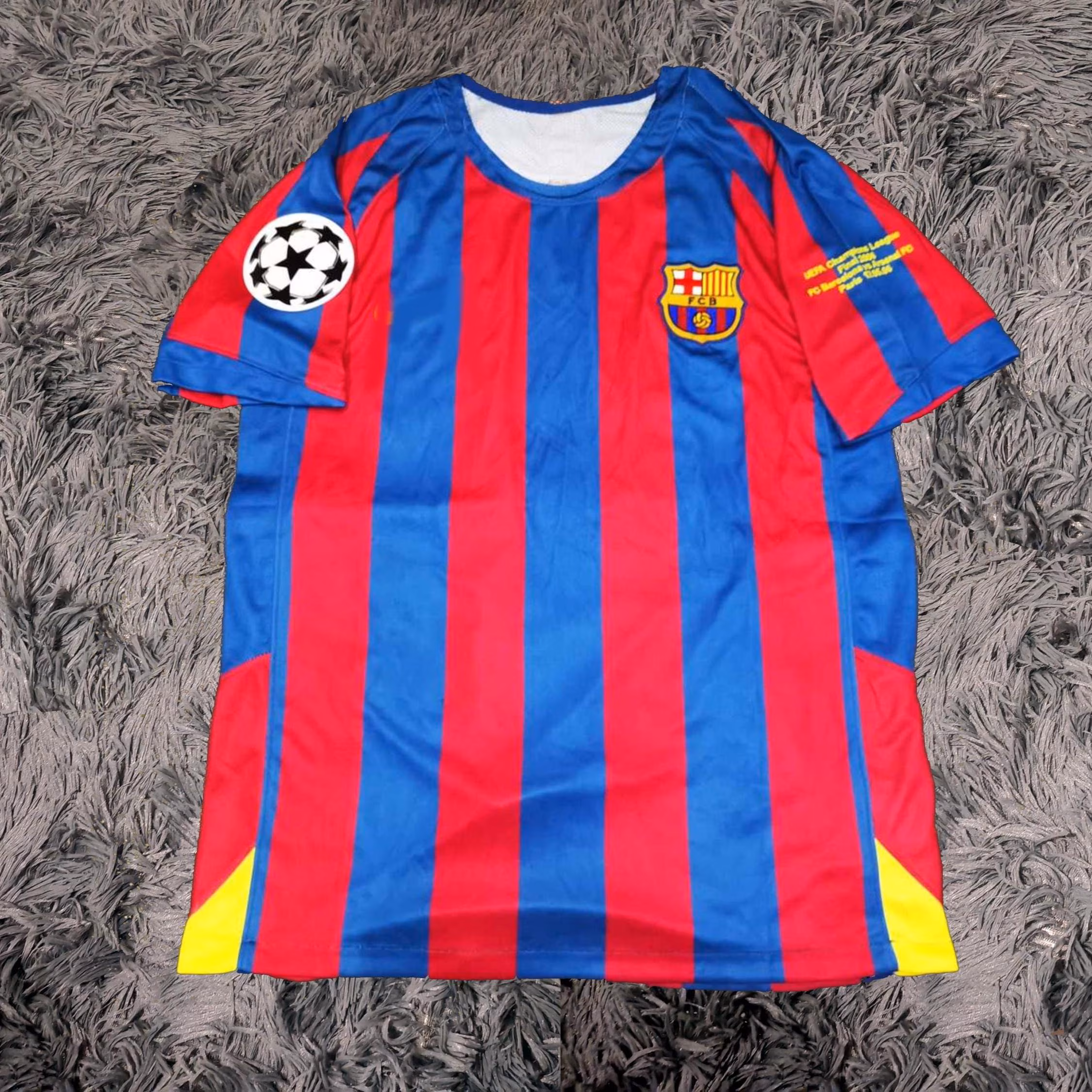 Ronaldinho Ga煤cho SIGNED Barcelona 04/05 Home UCL Jersey/Shirt - COA - 2005 Retro
