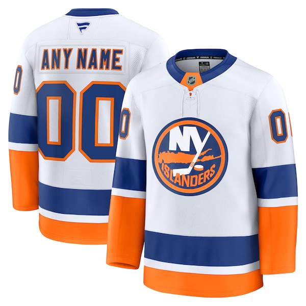 New York Islanders  Away Premium Custom Jersey - White/Royal