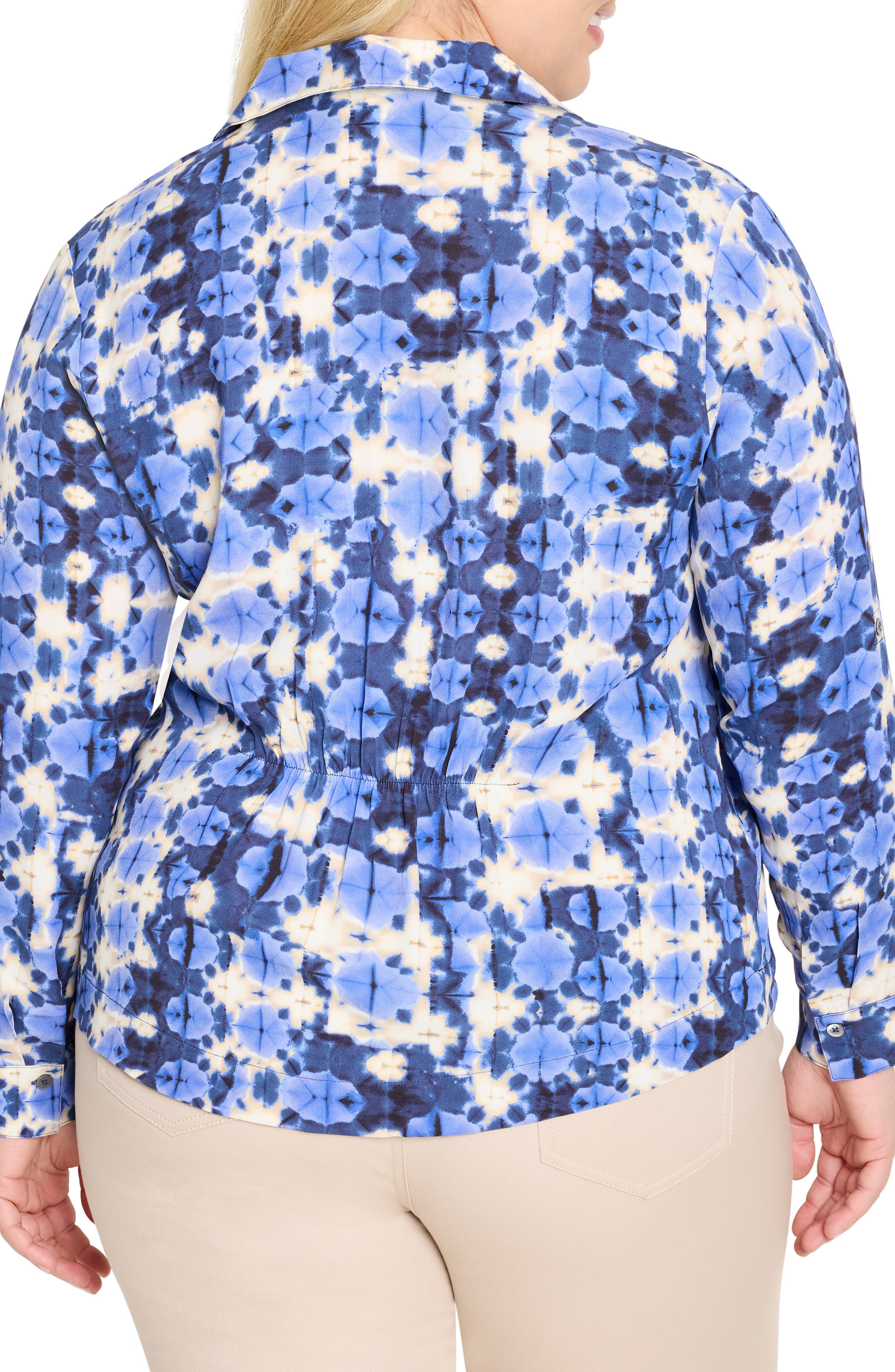 NIC+ZOE Shibori Stone Button-Up Shirt