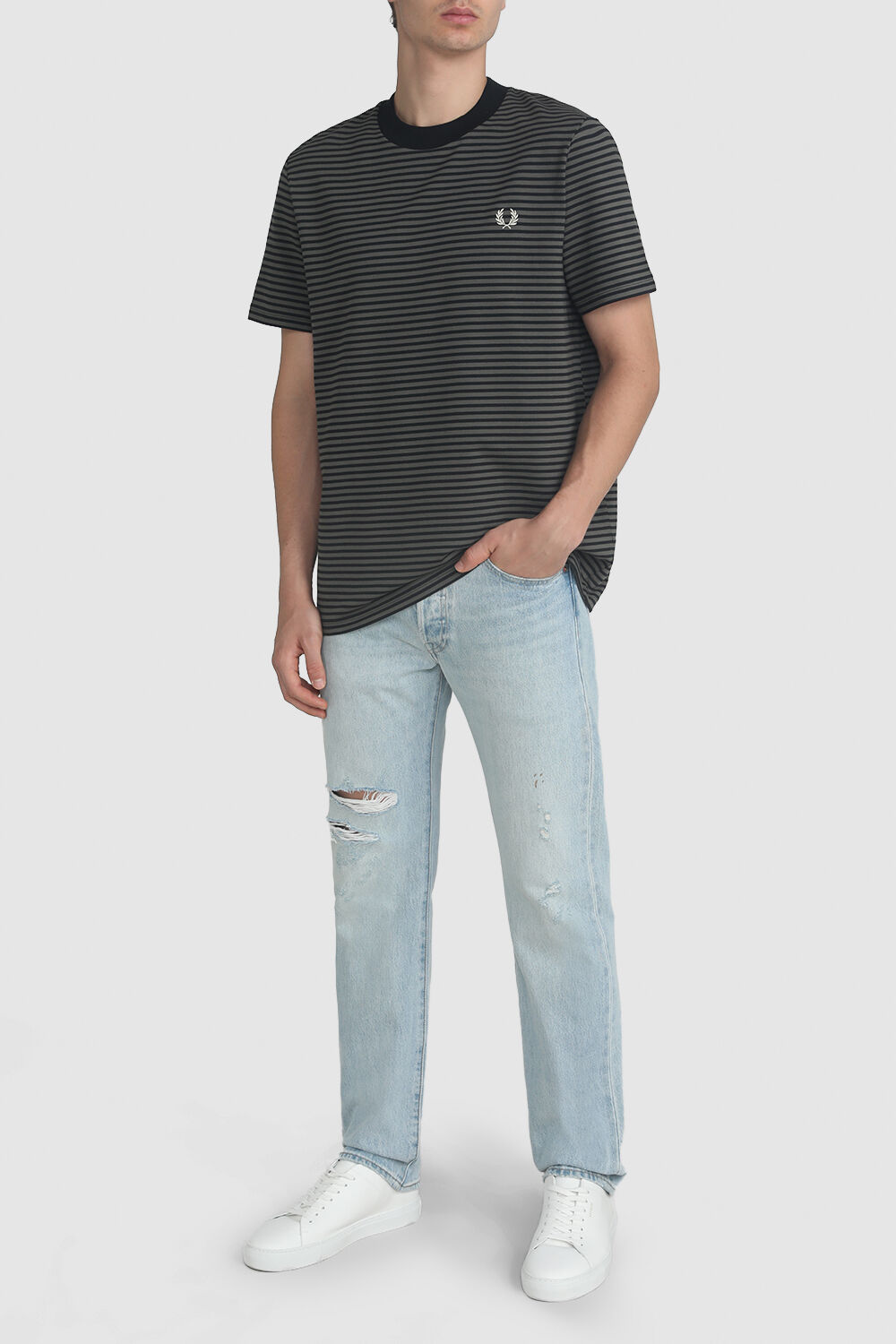 FRED PERRY חולצת טי עם פסים