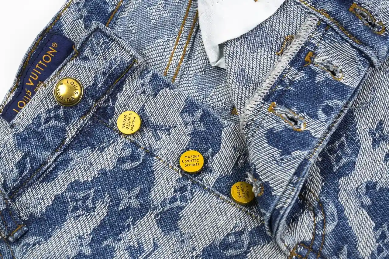 Louis Vuitton Blue Grey Camouflage Denim Pants product photo from LabelPicks