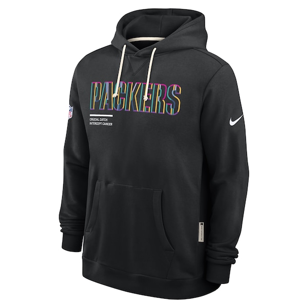 Green Bay Packers Nike 2025 NFL Crucial Catch Sideline Standard Issue Dri-FIT Hoodie - Black