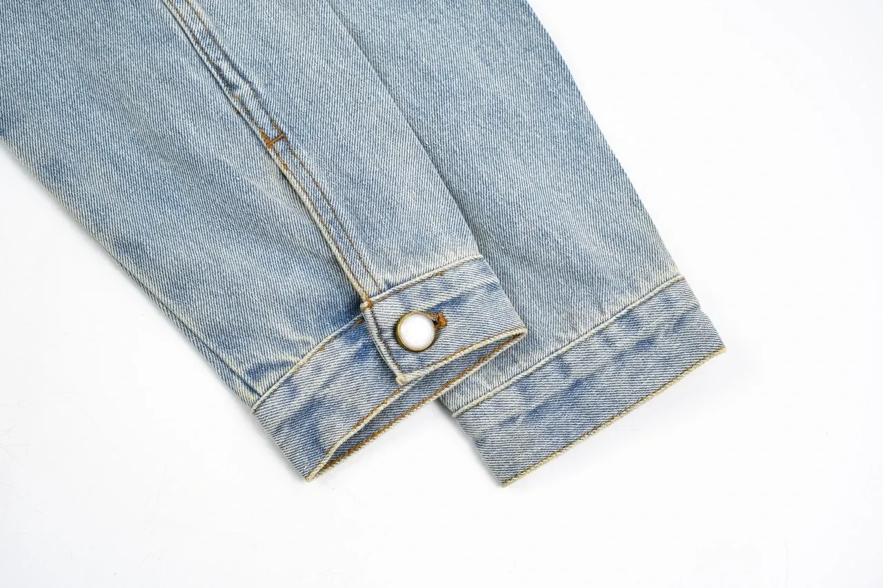 Louis Vuitton Light Blue Monogram Letter Stitch Denim Jacket product photo from LabelPicks