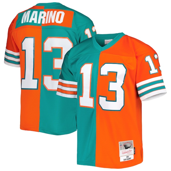 Dan Marino Miami Dolphins 1984 Split Legacy Replica Jersey - Aqua/Orange