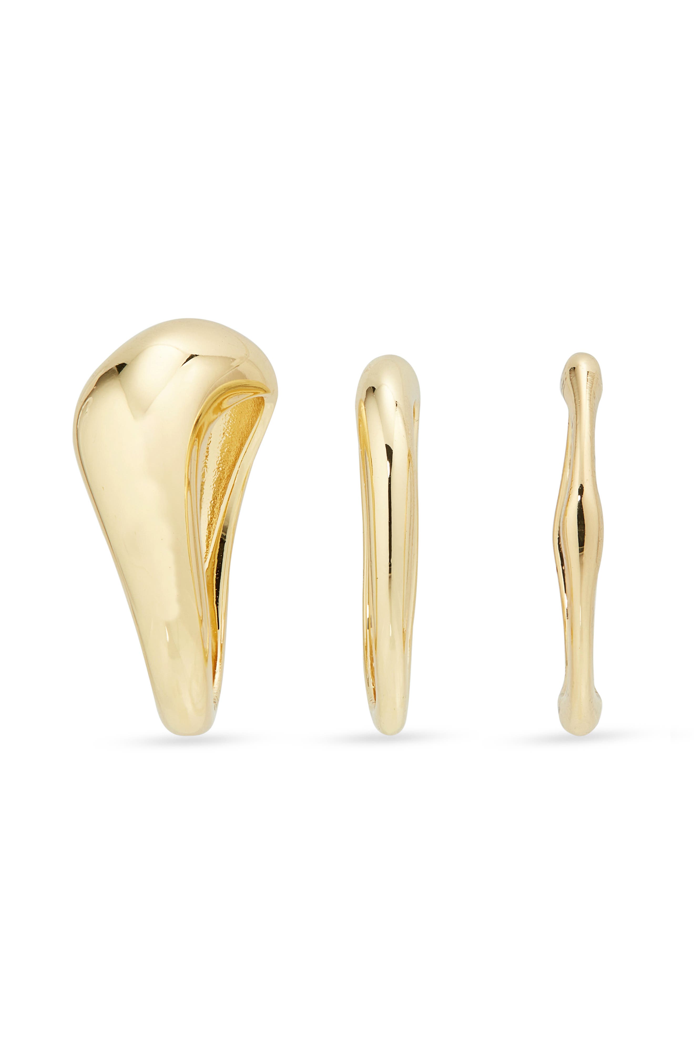 NORDSTROM RACK Set of 3 Wavy Rings