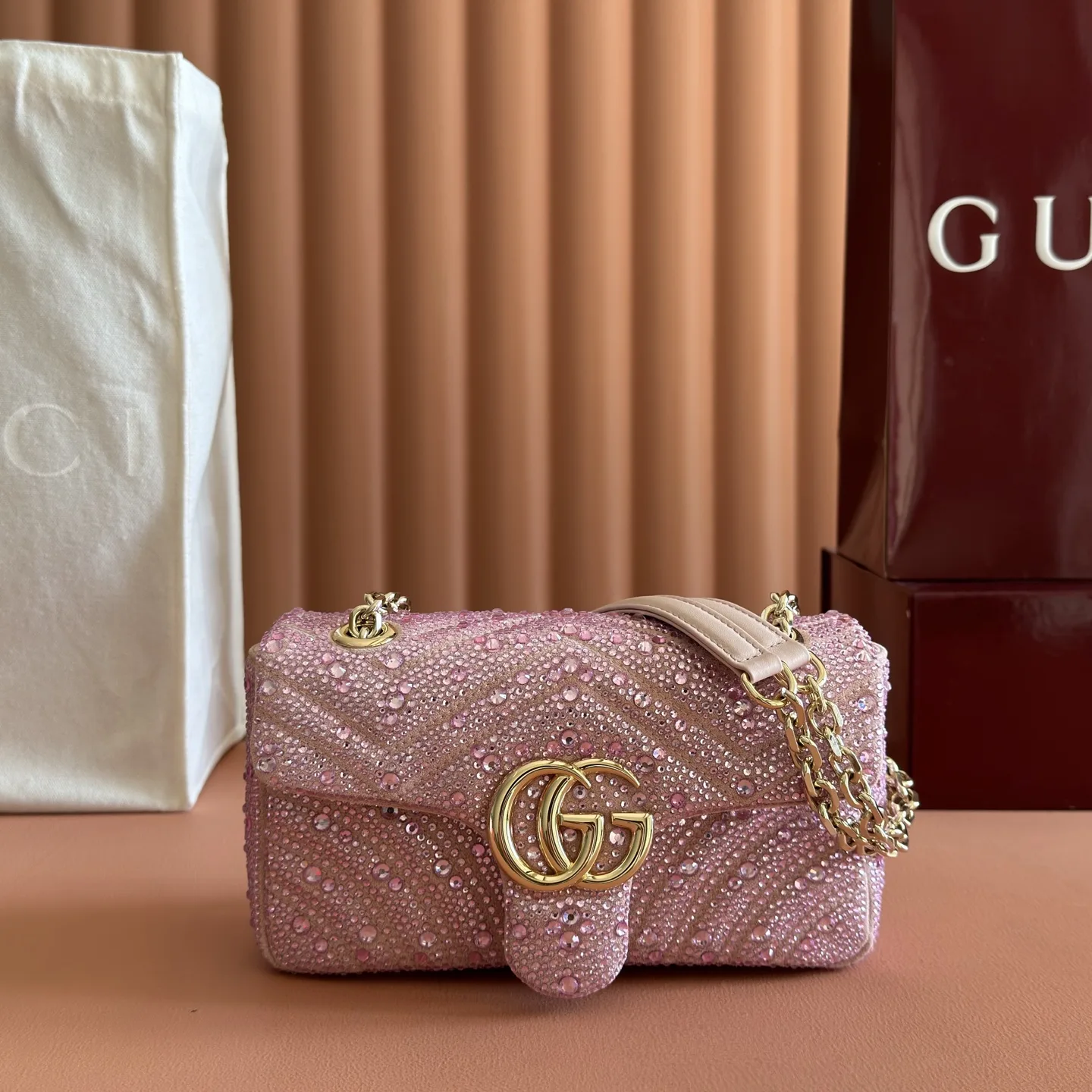 Gucci Green Marmont GG Supreme Canvas Shoulder Bag product photo from LabelPicks