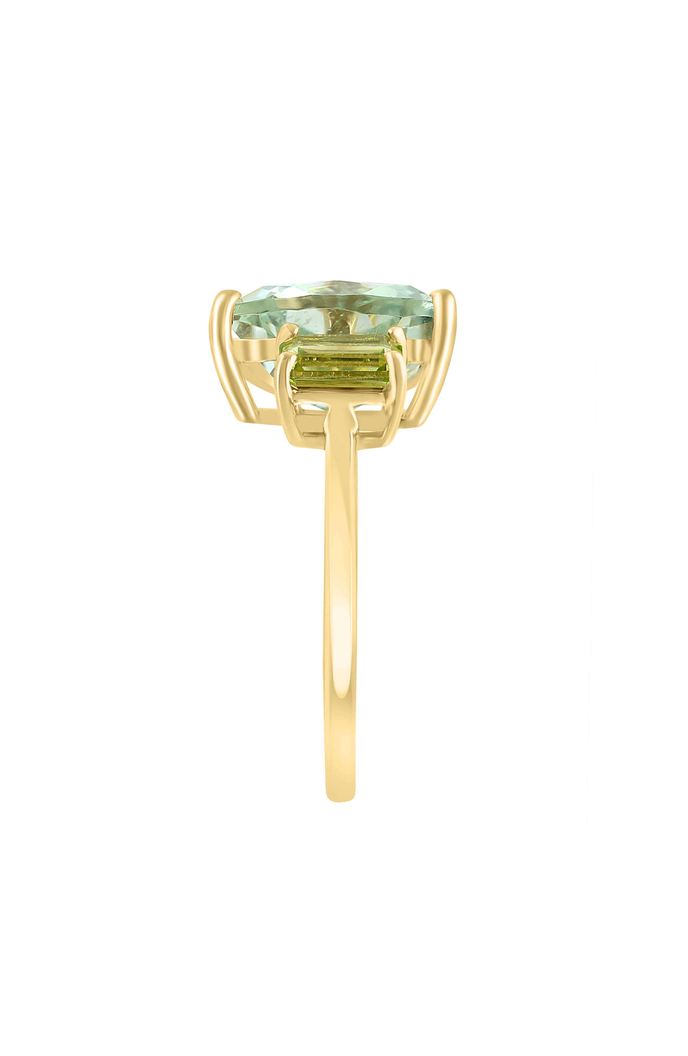 EFFY 14K Yellow Gold Green Amethyst & Peridot Ring
