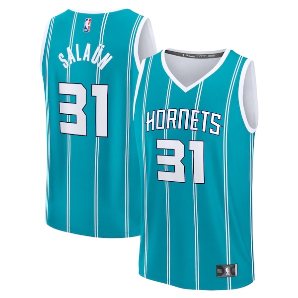Tidjane Salaun Charlotte Hornets  2024 NBA Draft Fast Break Player Jersey - Icon Edition - Teal