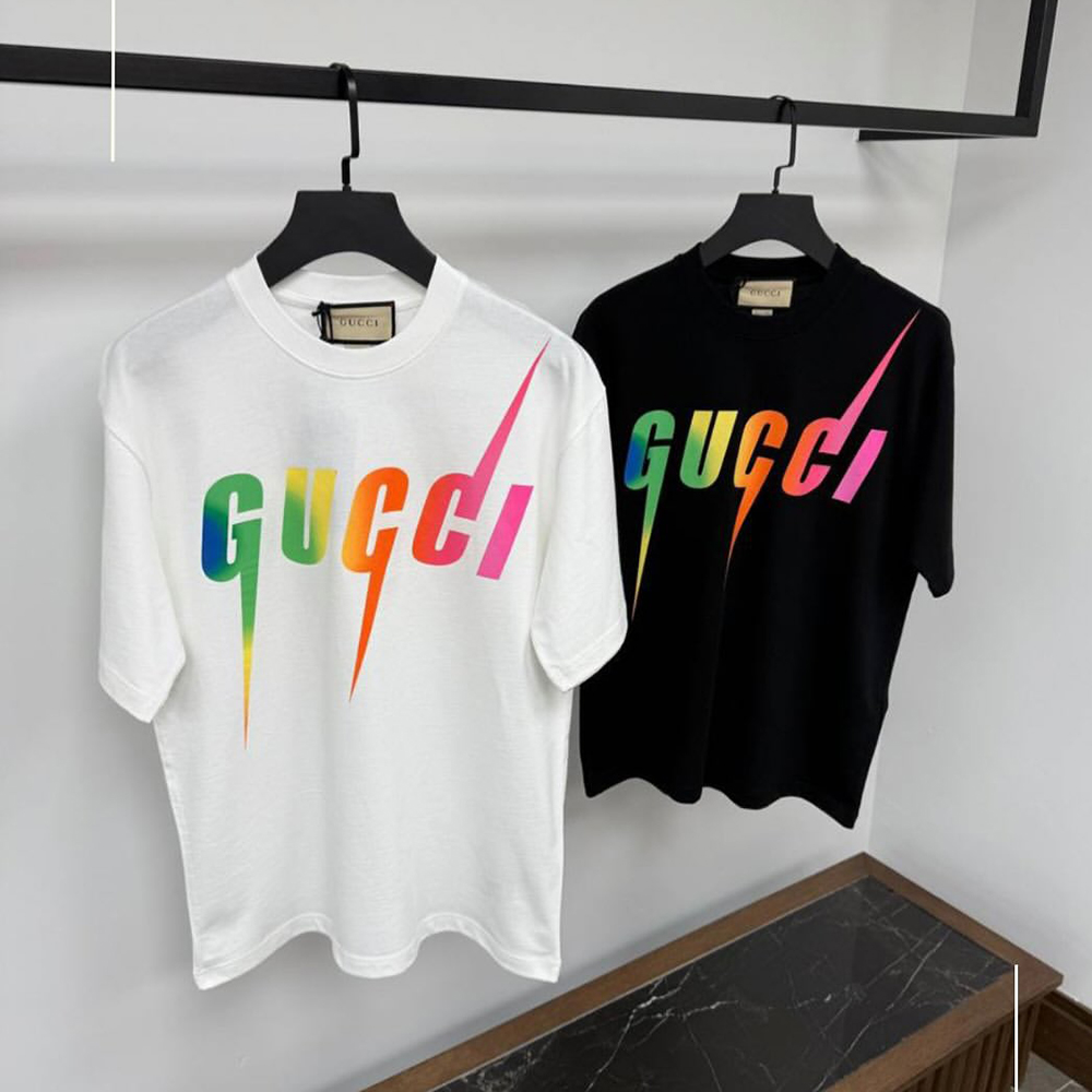 Fashion Colorful Letter Print Round Neck T-Shirt