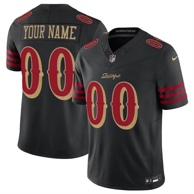 San Francisco 49ers Nike 2025 RIVALRIES Colleciton Custom Vapor F.U.S.E. Limited Jersey - Black