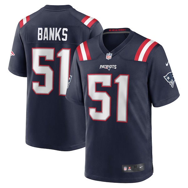 Keshawn Banks New England Patriots Nike  Game Jersey -  Navy