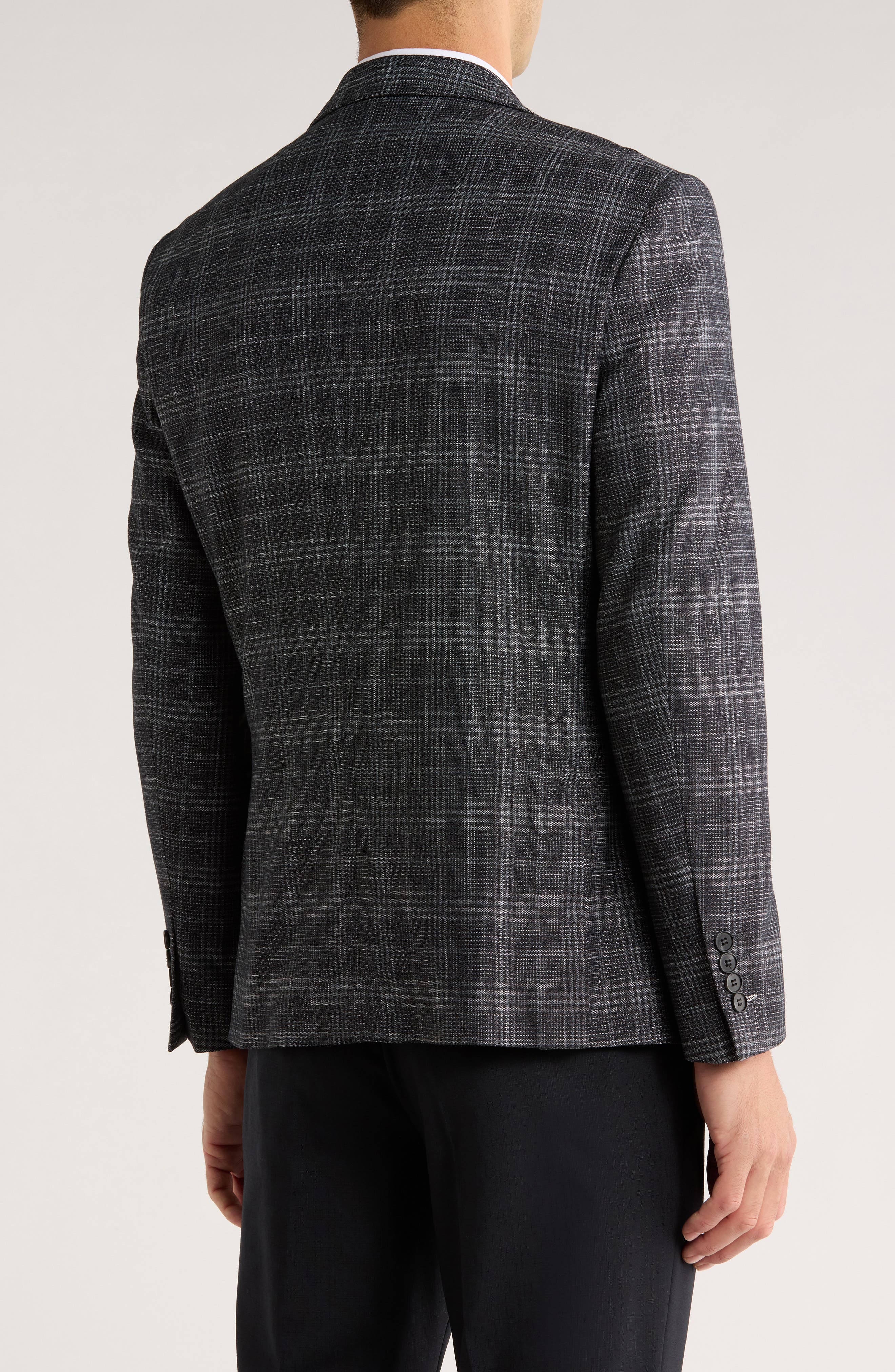 TOM BAINE Plaid Two-Button Sport Coat
