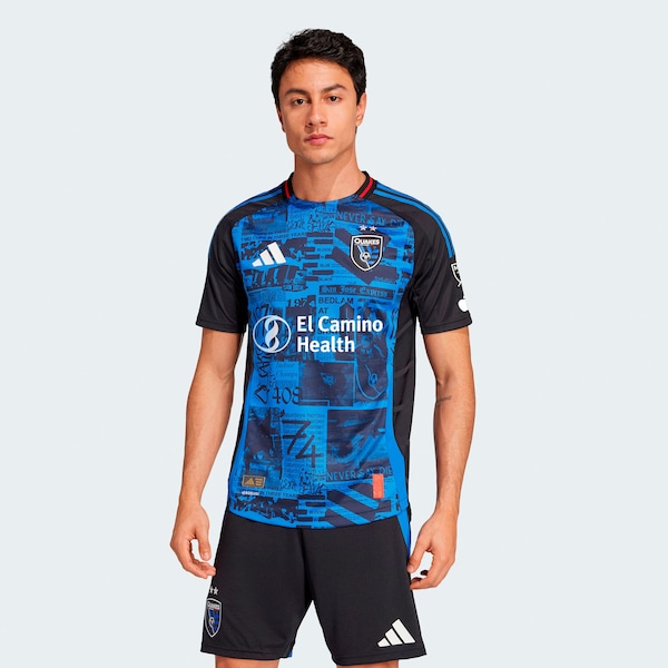 San Jose Earthquakes adidas 2025 Headliner Authentic Jersey - Black