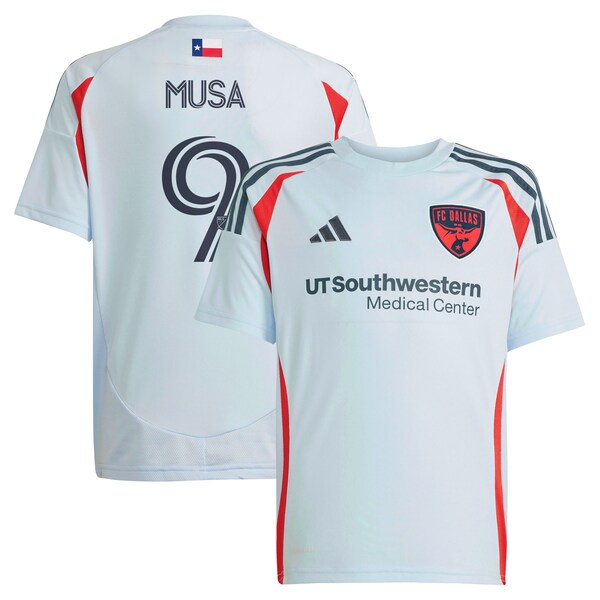 Petar Musa FC Dallas adidas Youth 2025 The Inferno Kit Replica Player Jersey - Light Blue