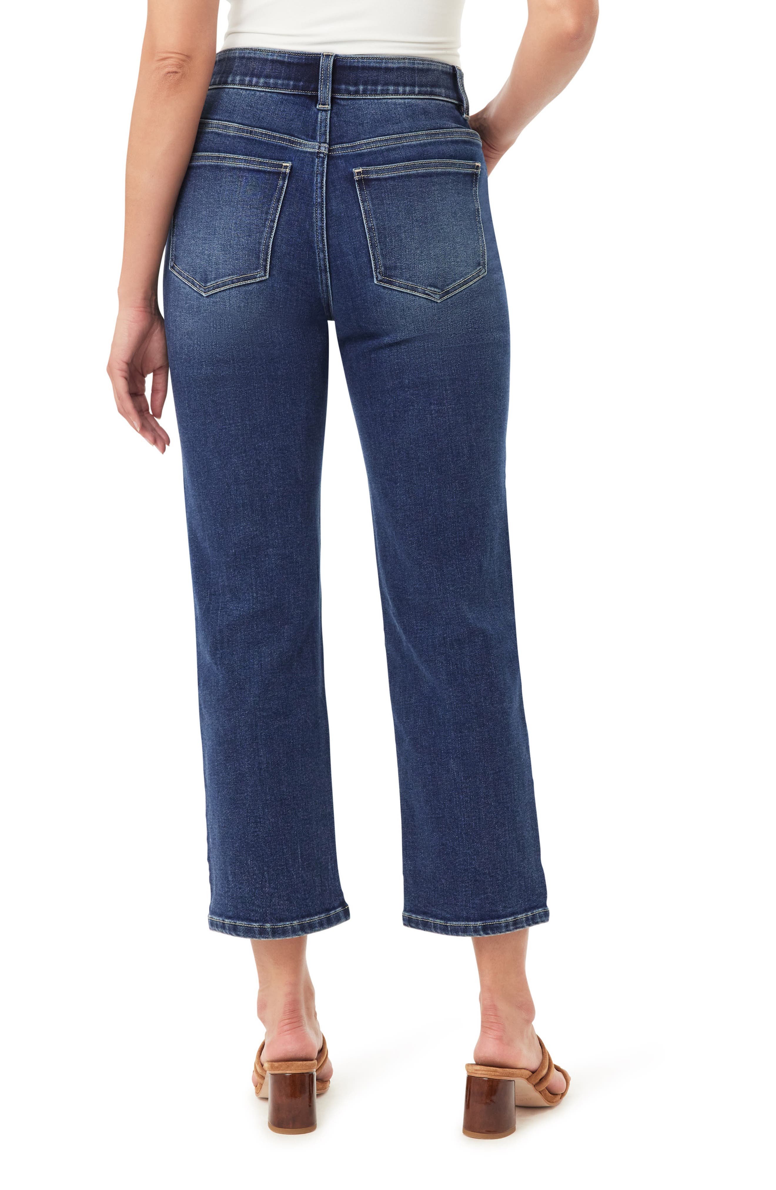 CURVE APPEAL Effortless 27-Inch High Rise Slim Straight Leg Jeans