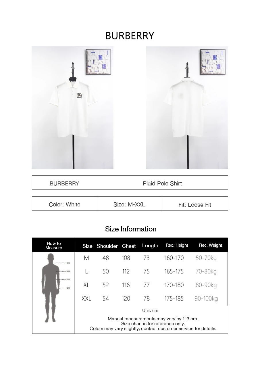 Burberry White Chain Check Equestrian Knight Polo Shirt product photo from LabelPicks