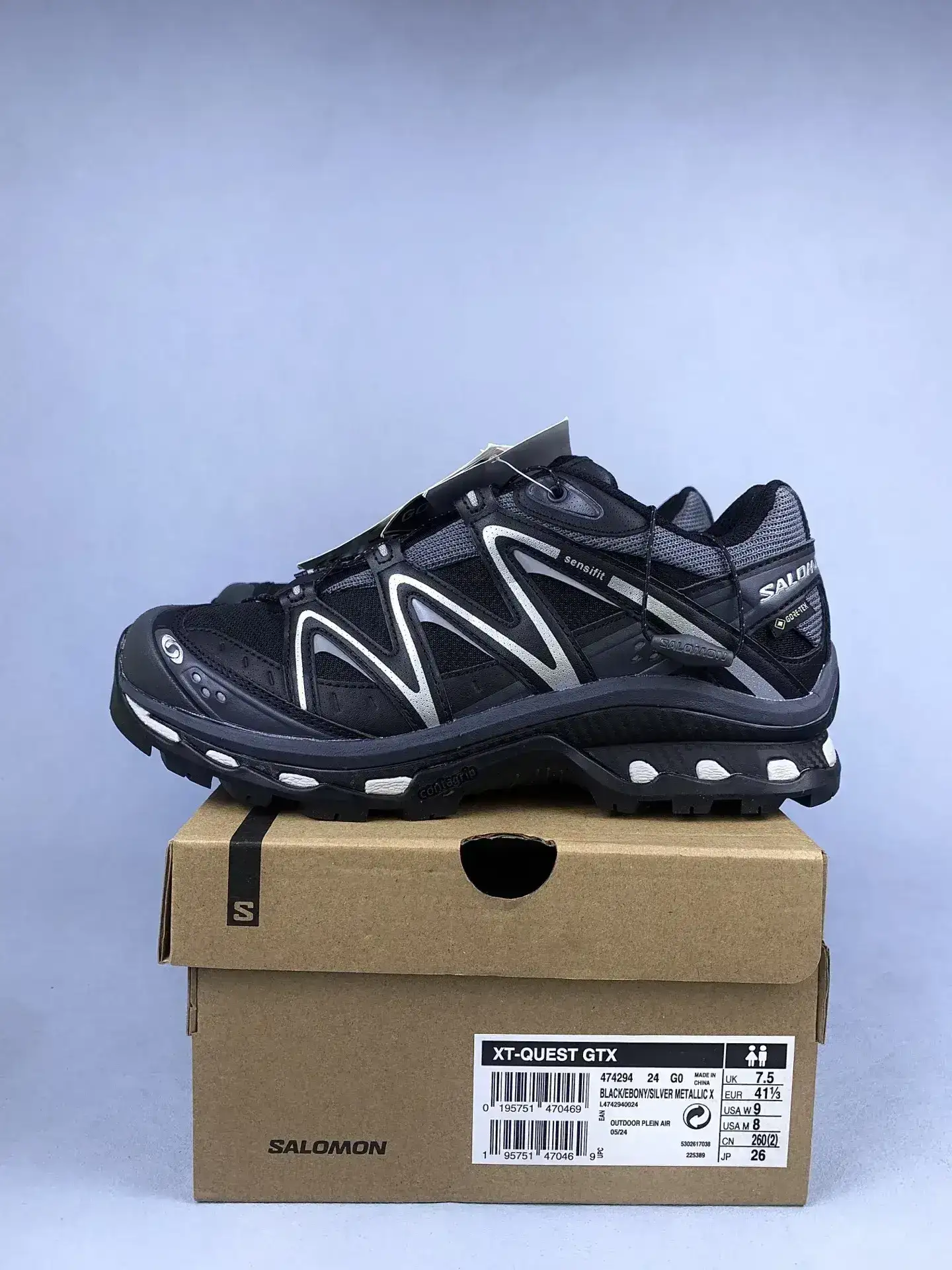 Salomon XT-Quest GORE-TEX “Black Silver” Shoes product photo from LabelPicks