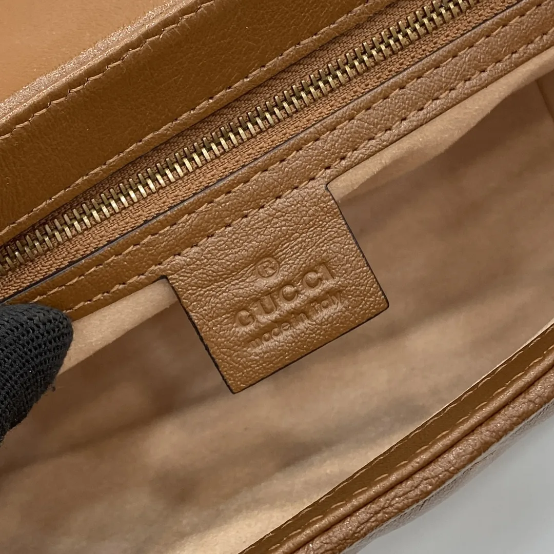 Gucci Brown Marmont GG Supreme Canvas Shoulder Bag product photo from LabelPicks