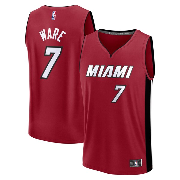 Kel'el Ware Miami Heat  Fast Break Player Jersey - Statement Edition - Red