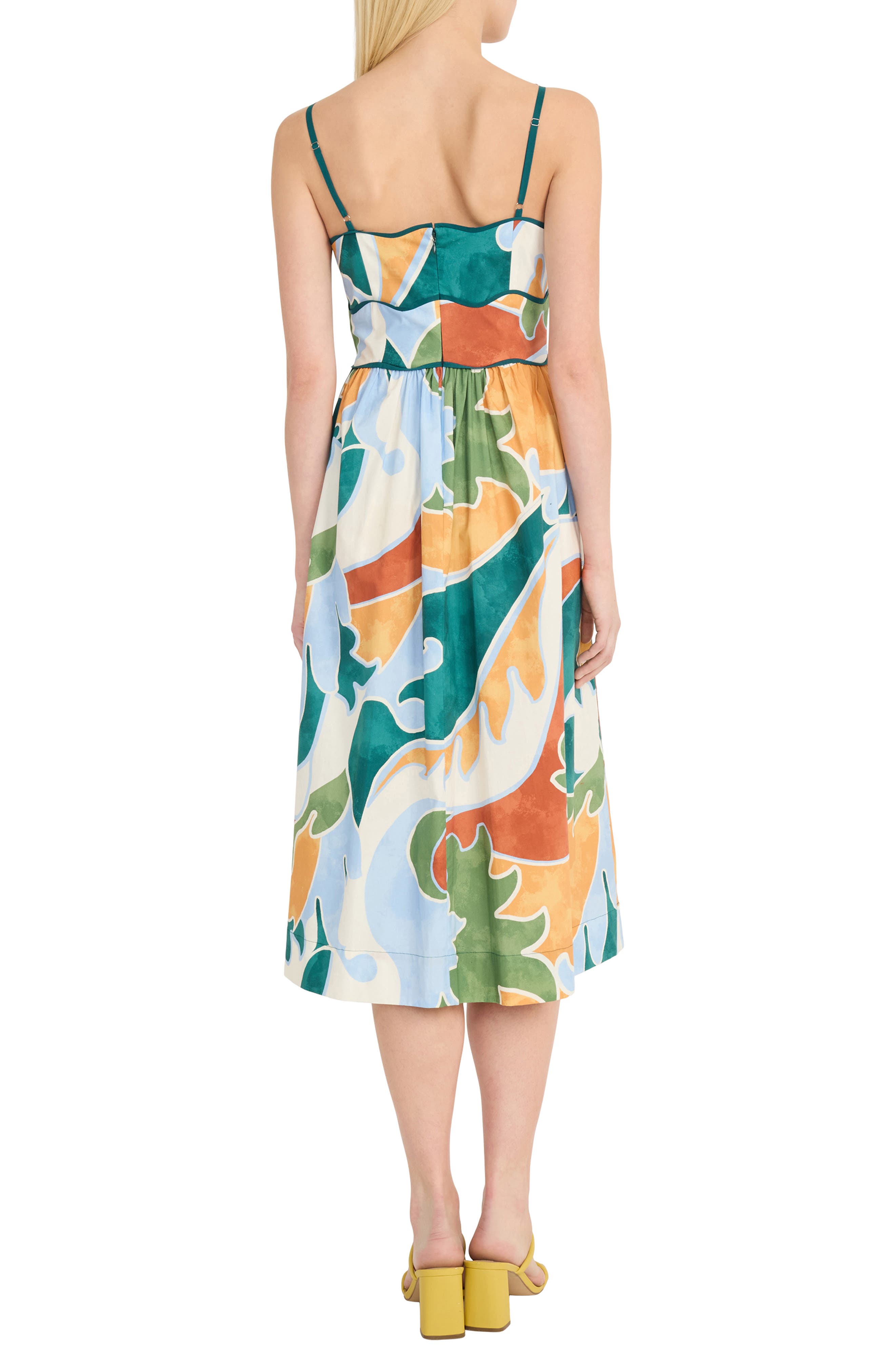 Donna Morgan Geo Print A-Line Dress