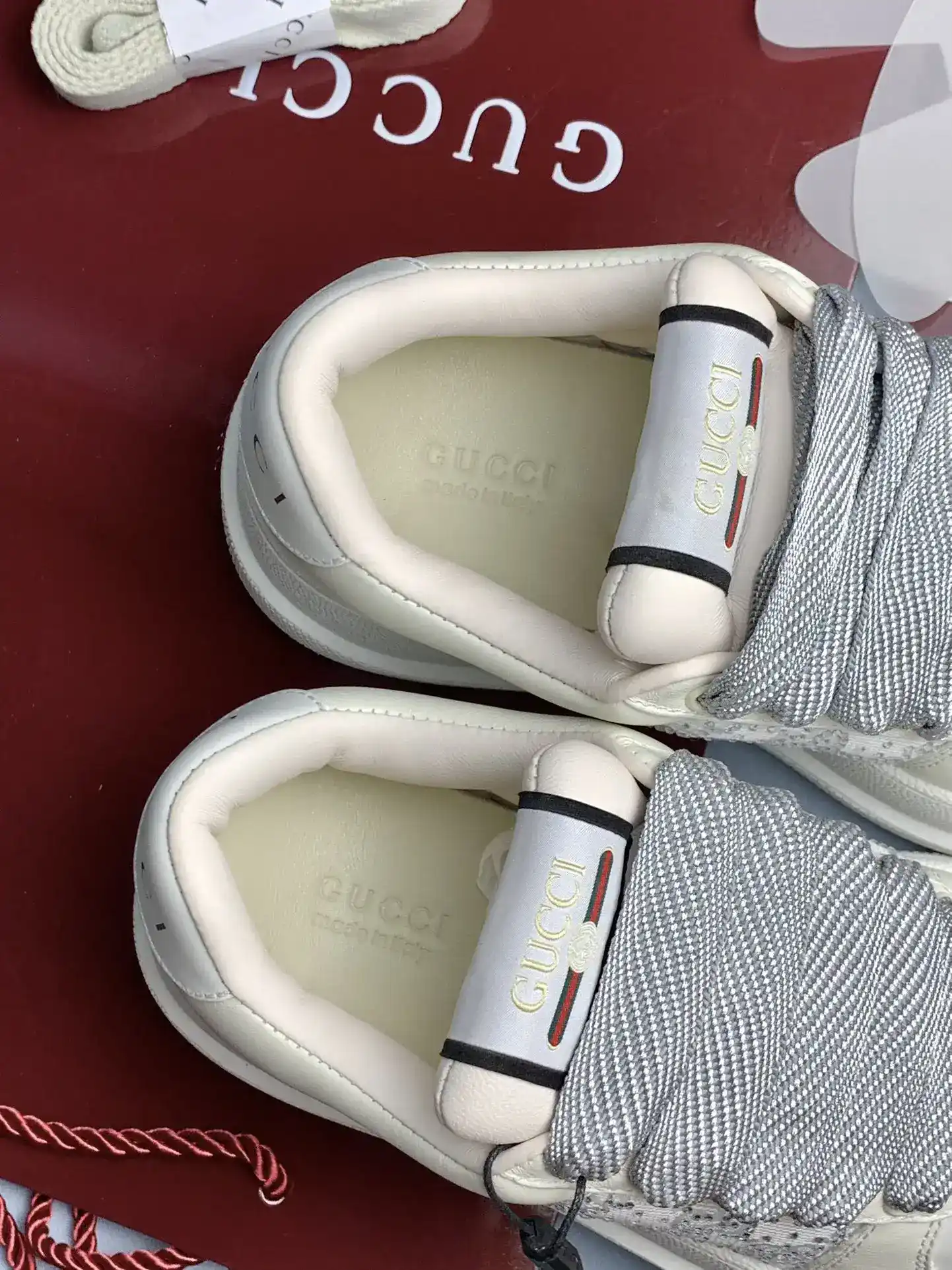 Gucci Re-Web sneaker with crystal chain product photo from LabelPicks