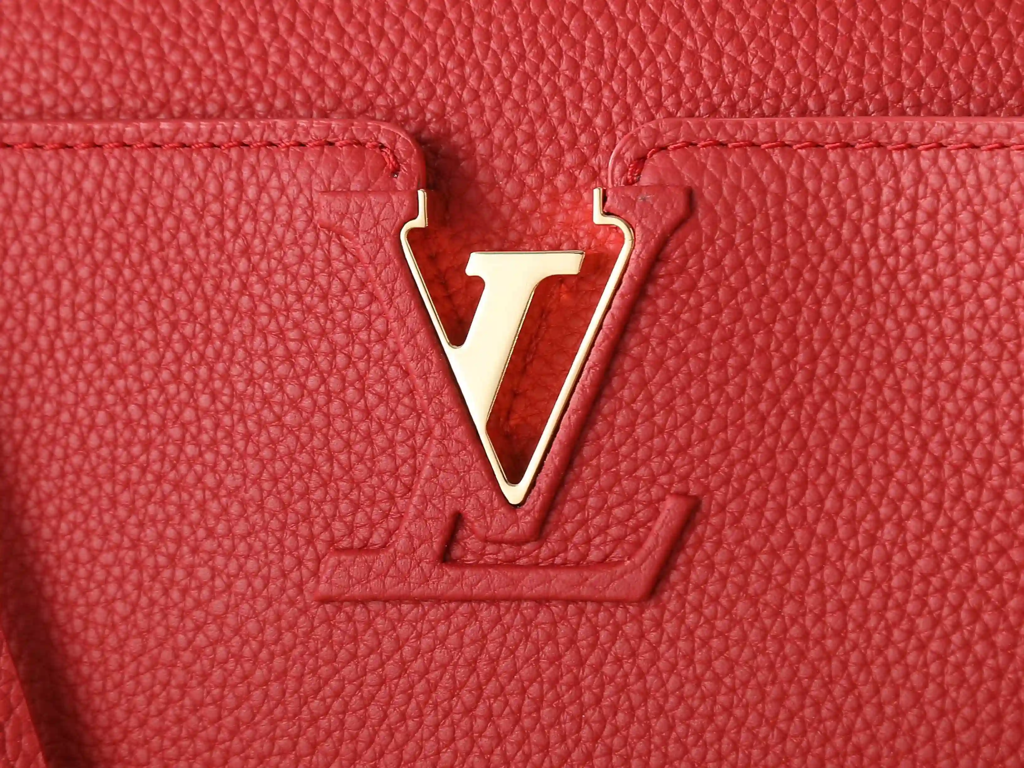 Louis Vuitton Red Capucines Calfskin Top Handle Bag product photo from LabelPicks