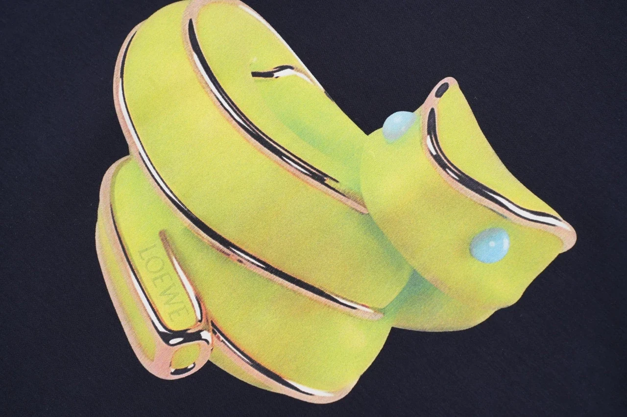 LOEWE Navy Banana Illustration T-Shirt product photo from LabelPicks