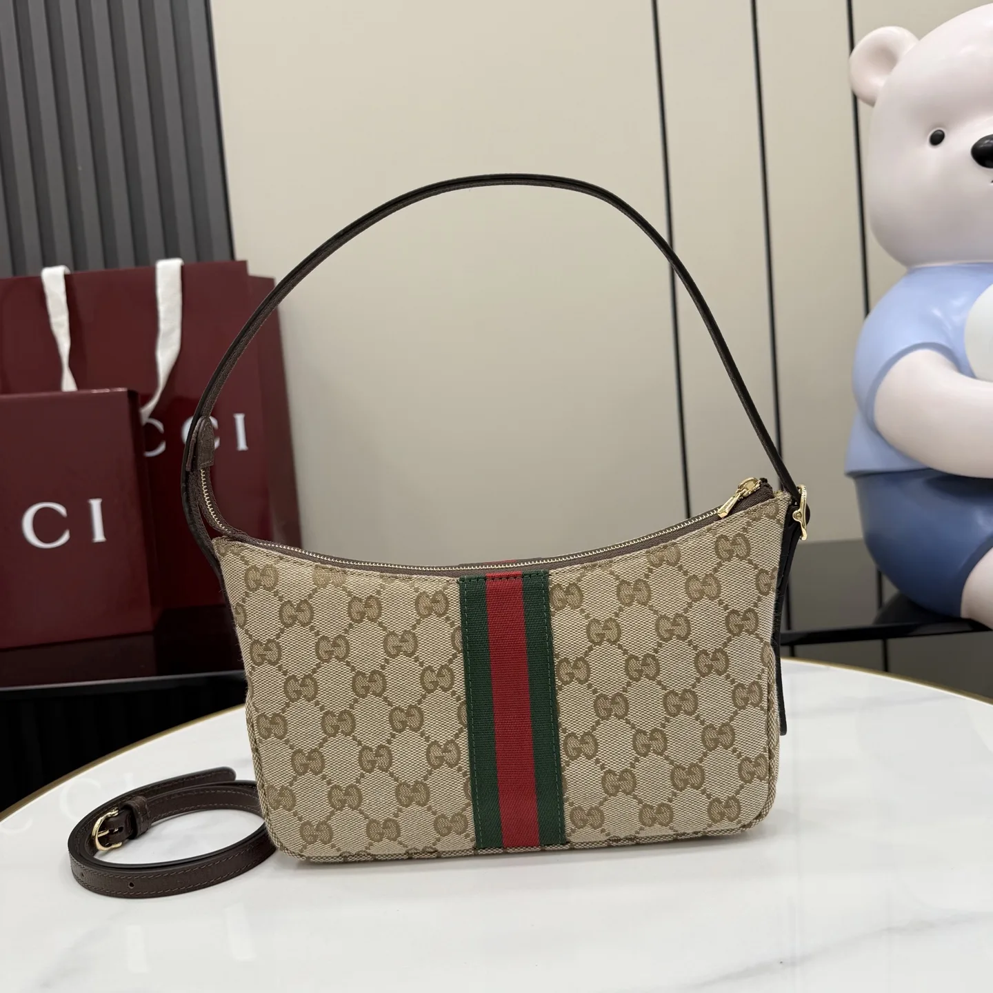 Gucci Brown Quilted Leather Crossbody Bag product photo from LabelPicks