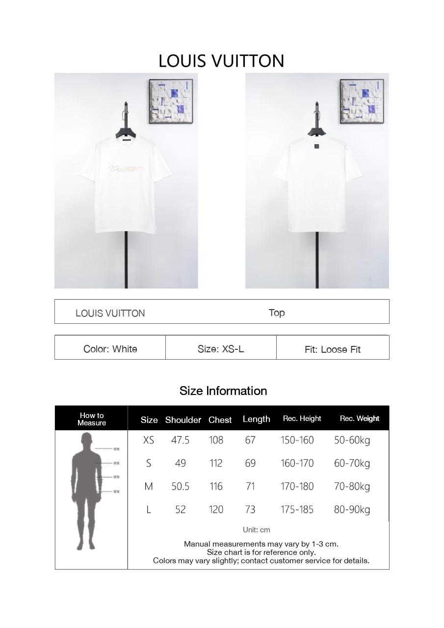 Louis Vuitton White Line Embroidered T-Shirt product photo from LabelPicks