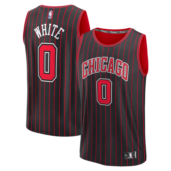 Coby White Chicago Bulls  Youth  Fast Break Jersey - Statement Edition - Black