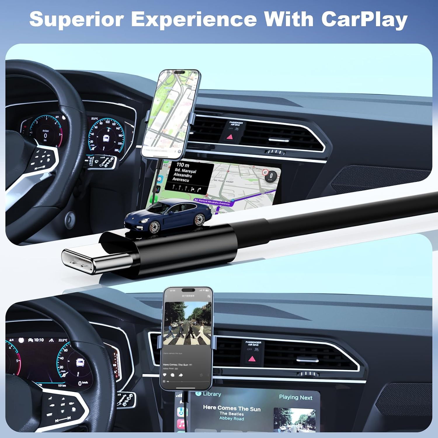 USB A to USB C Cable for iPhone 18/17/16/15 3FT USB C Car CarPlay Cable for iPhone 18/17/16/15 3FT USB C Car CarPlay Cable