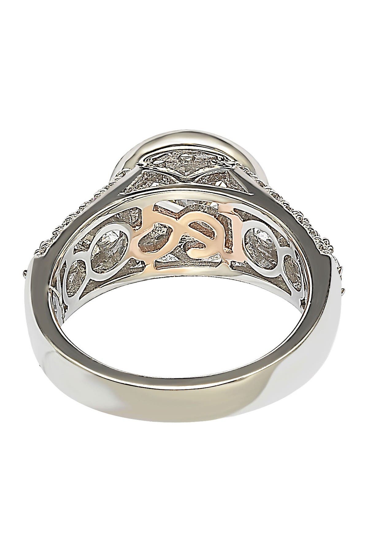 SUZY LEVIAN Sterling Silver White CZ Engagement Ring