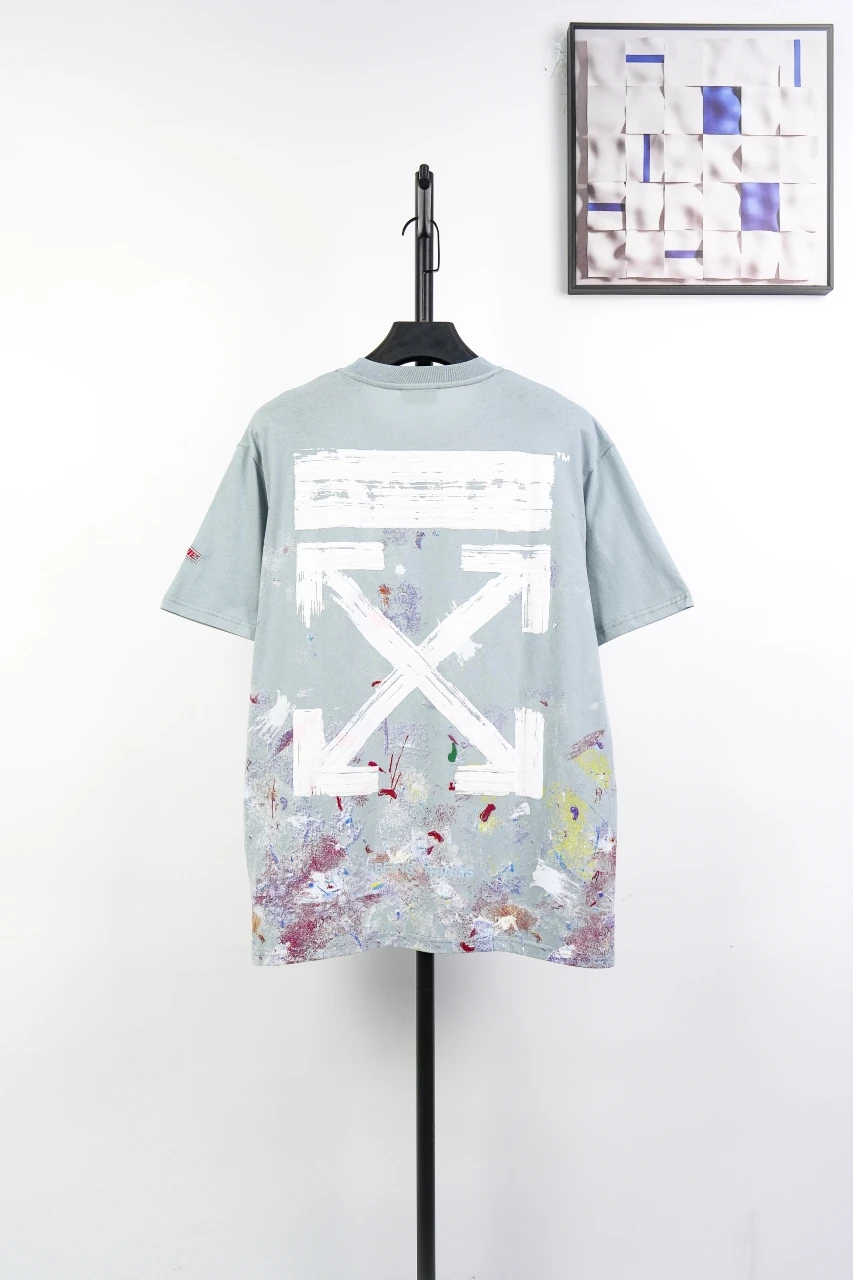 Off-White Light Blue Starry Paint Arrow T-Shirt product photo from LabelPicks