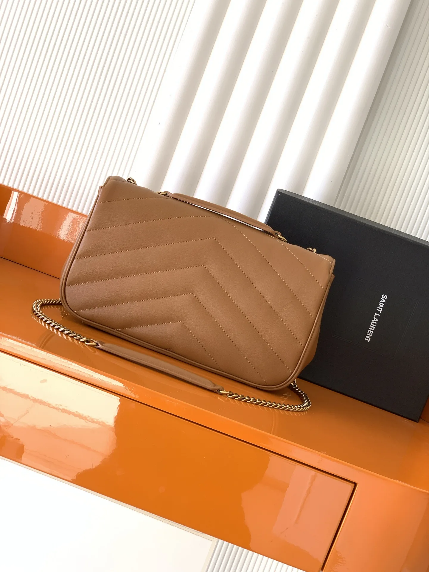Saint Laurent Brown Loulou Lambskin Shoulder Bag product photo from LabelPicks
