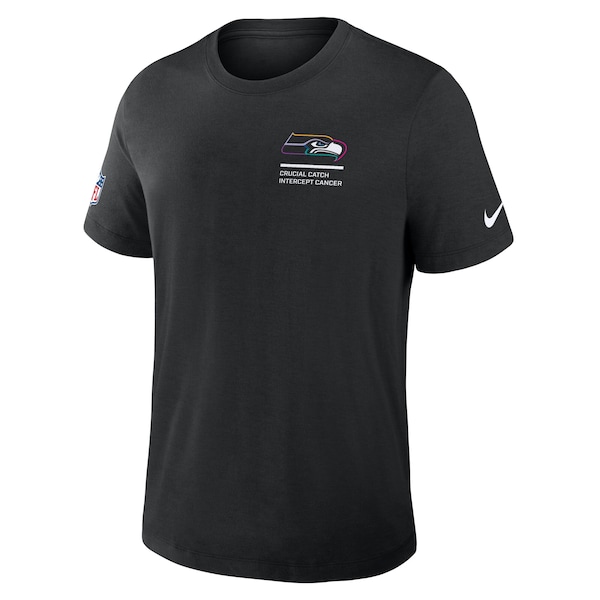 Seattle Seahawks Nike 2025 NFL Crucial Catch Tri-Blend Dri-FIT T-Shirt - Black
