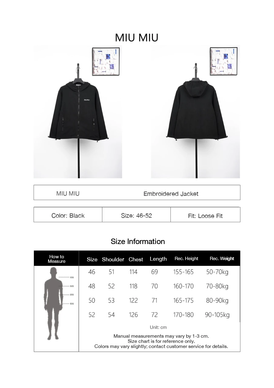 Miu Miu Black Embroidered Fleece Hooded Jacket product photo from LabelPicks