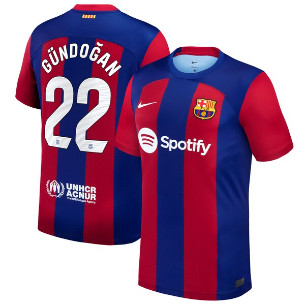 Ilkay Gündogan Barcelona Nike 2023/24 Home Stadium Replica Player Jersey - Royal/Aqua/White
