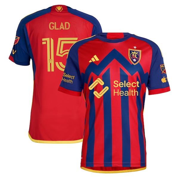 Justen Glad Real Salt Lake adidas 2024 Peak Utah Authentic Player Jersey - Red