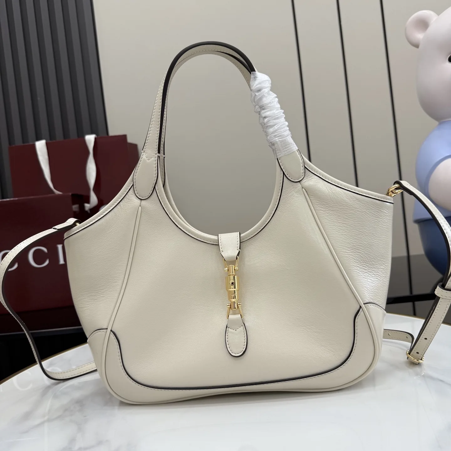 Gucci White Quilted Leather Tote Bag product photo from LabelPicks
