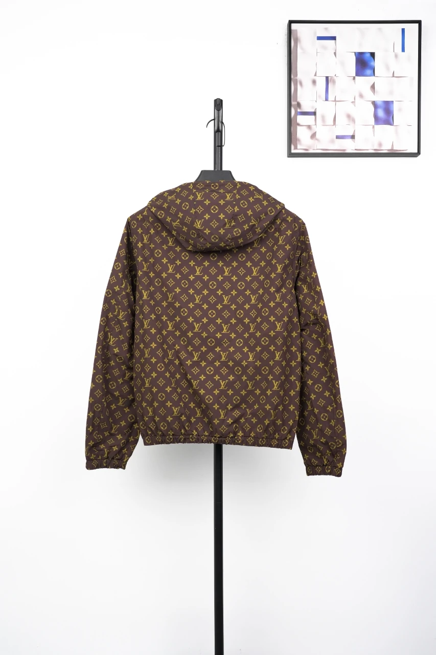Louis Vuitton Green Camo Monogram Reversible Hooded Windbreaker product photo from LabelPicks