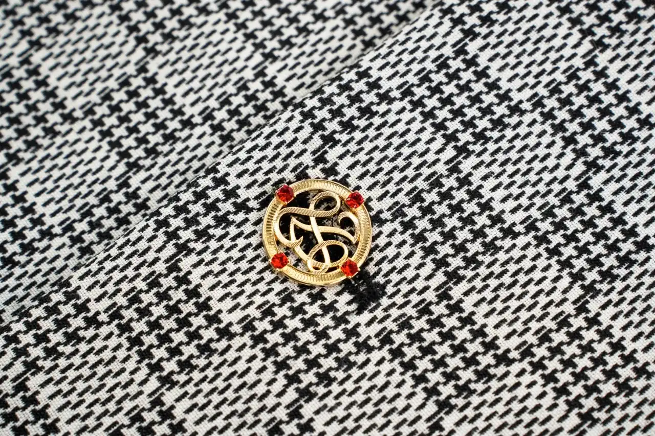 Louis Vuitton Grey Houndstooth Casual Blazer product photo from LabelPicks