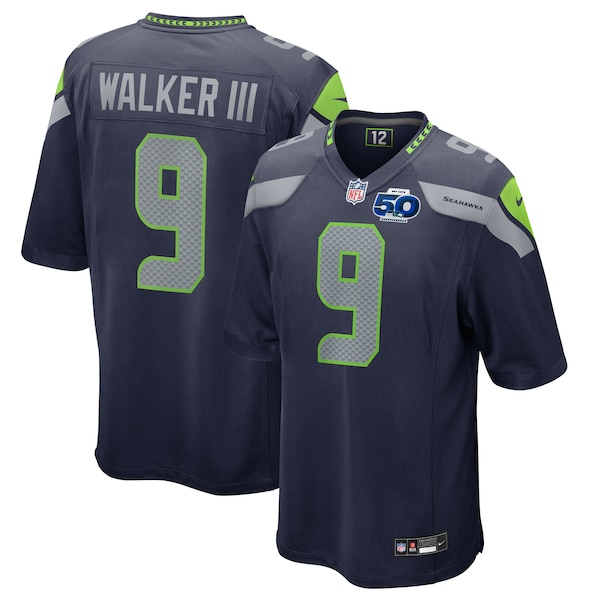 Kenneth Walker III Seattle Seahawks Nike 50th Season Game Jersey - College Navy/Royal/White