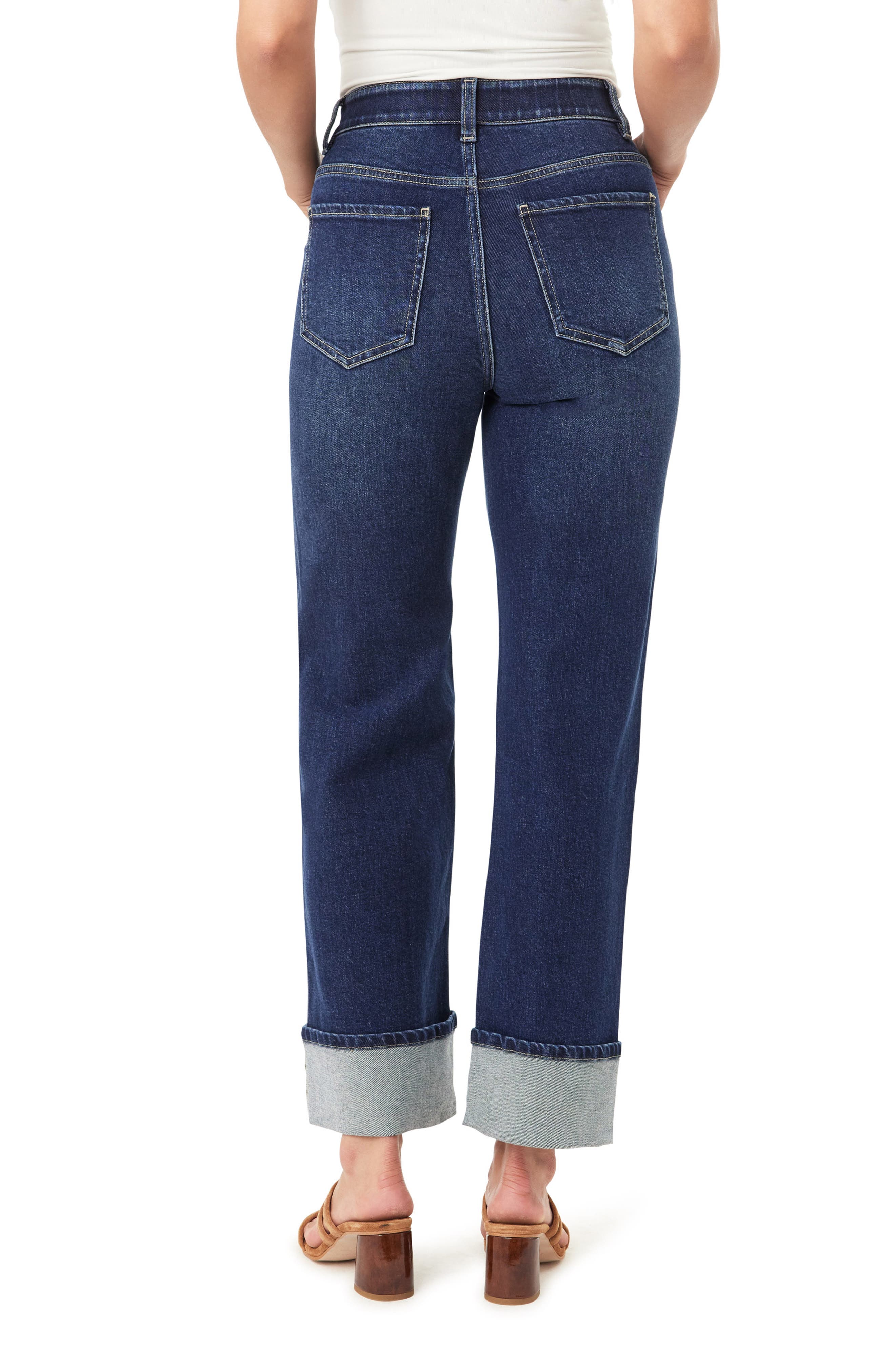 CURVE APPEAL The Polished Casual Cuffed Straight Leg Jeans